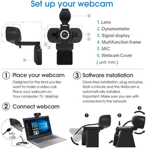 Clearance Sale!!! Webcam 1080P Full HD USB Web Camera USB Plug And